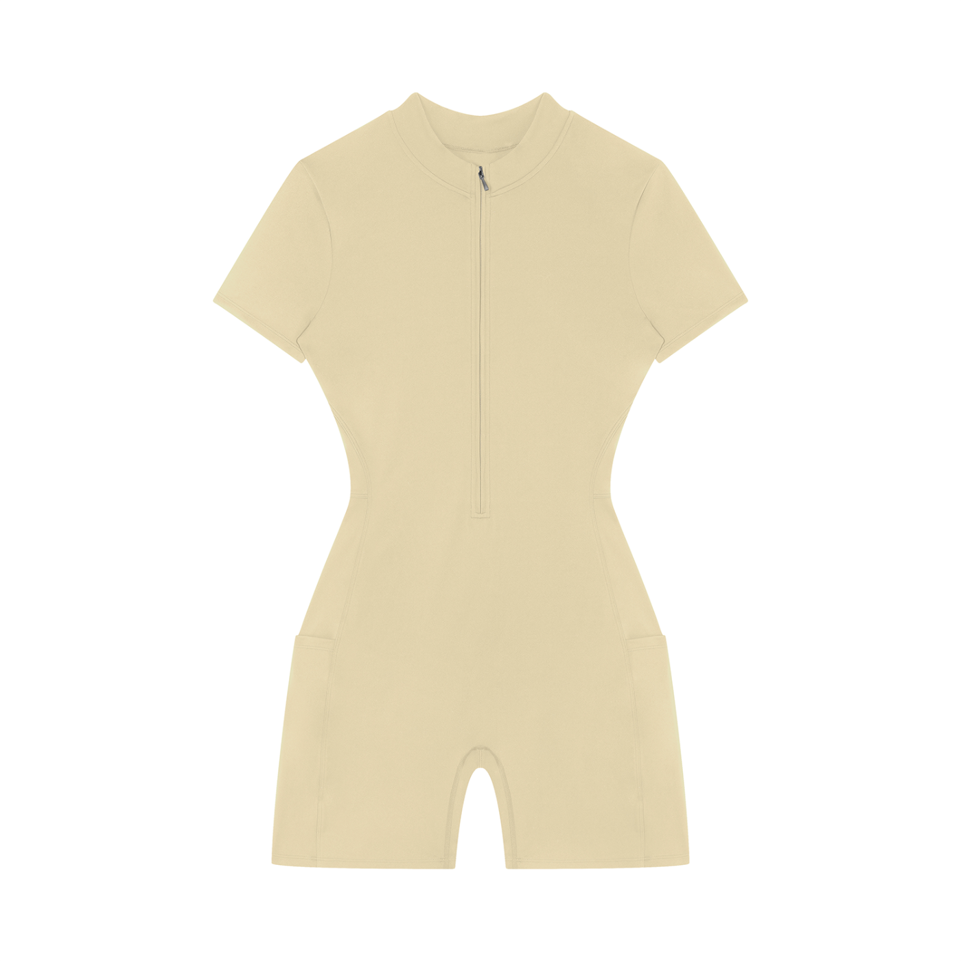 Property Of Real Love Quarter-Zip Short Sleeve Jumpsuit