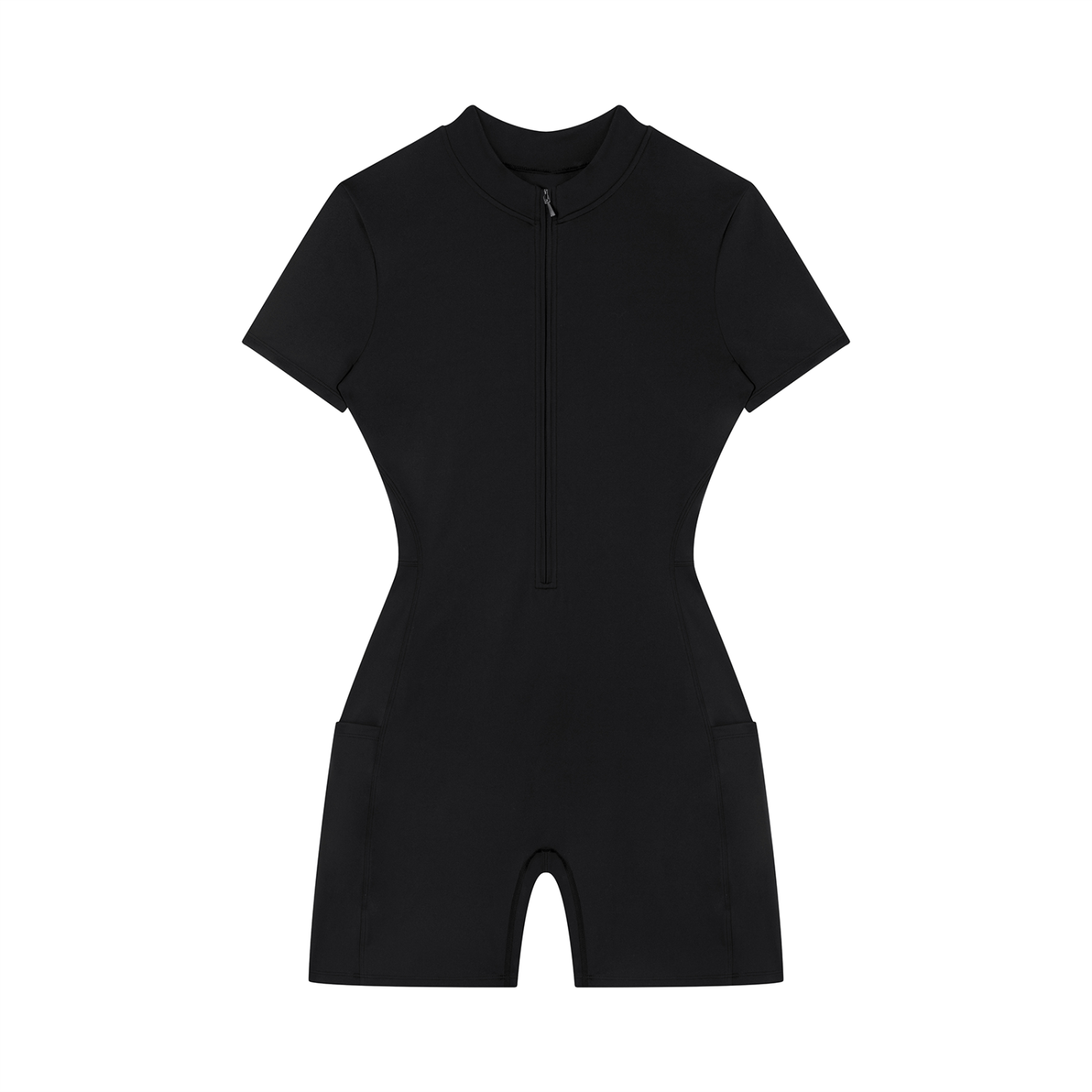 Property Of Real Love Quarter-Zip Short Sleeve Jumpsuit