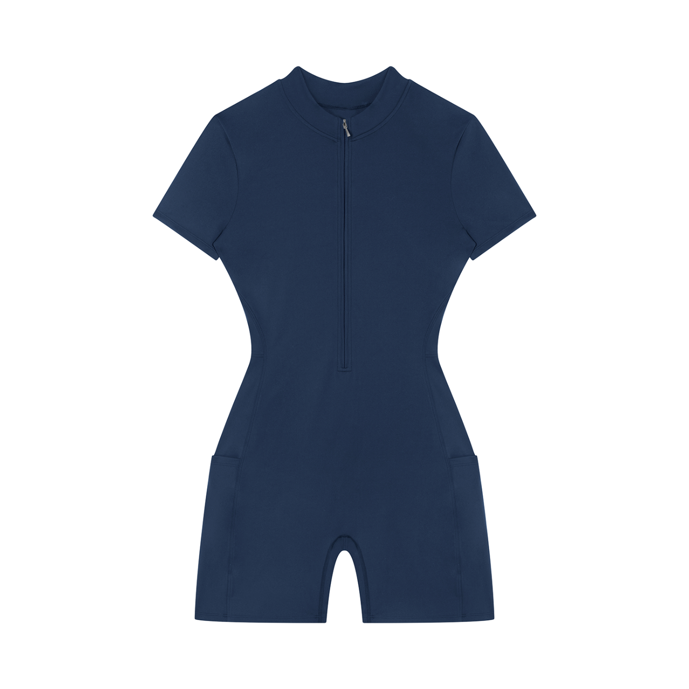 Property Of Real Love Quarter-Zip Short Sleeve Jumpsuit