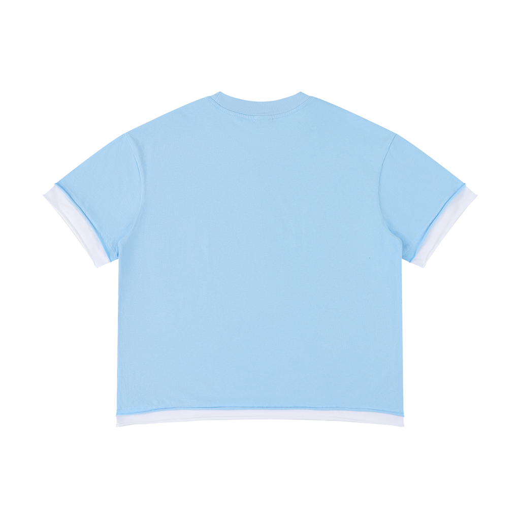 I Cant Live Without Love Double Color Boxy Tee